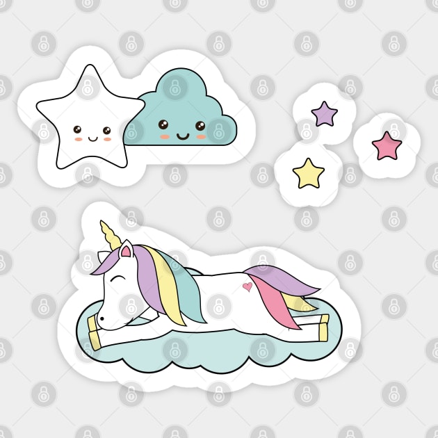 Unicorn 4 Sticker by grafart